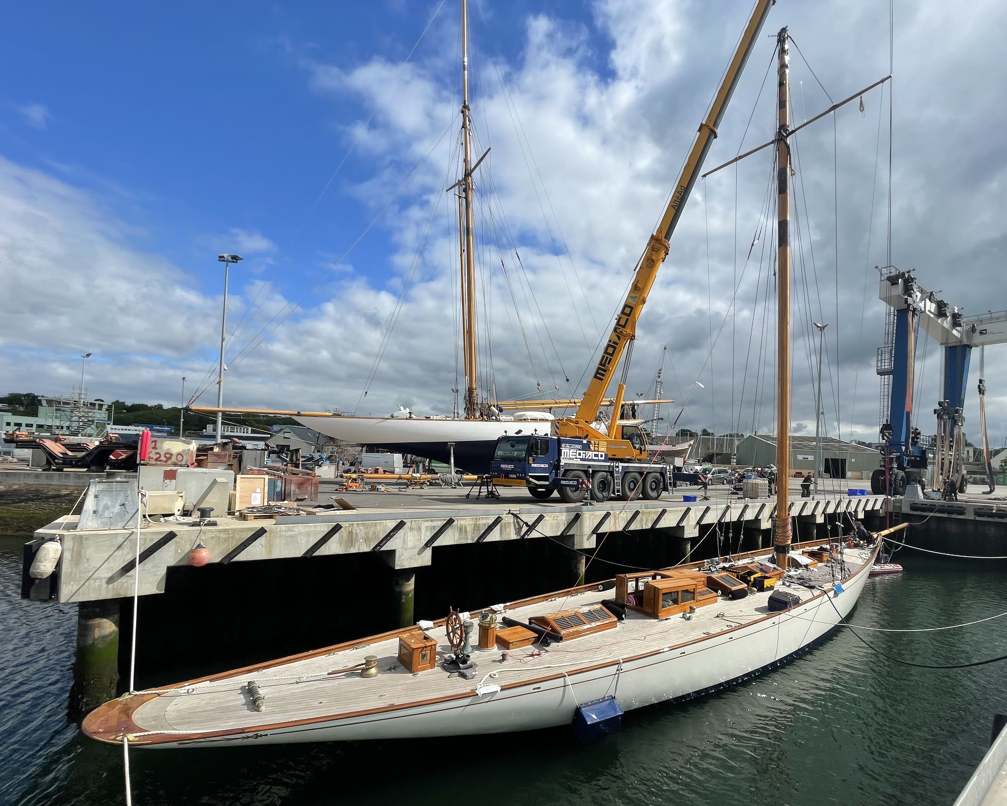 Classic Sailing Yacht Moonbeam IV Refitted at JFA Yachts Yacht Harbour