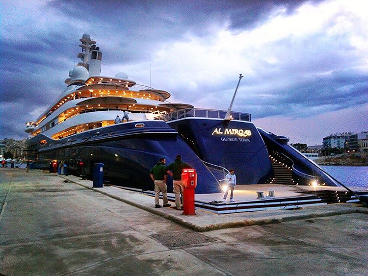 south alabama finals schedule spring 2023 Al Mirqab spotted in Piraeus, Greece Yacht Harbour