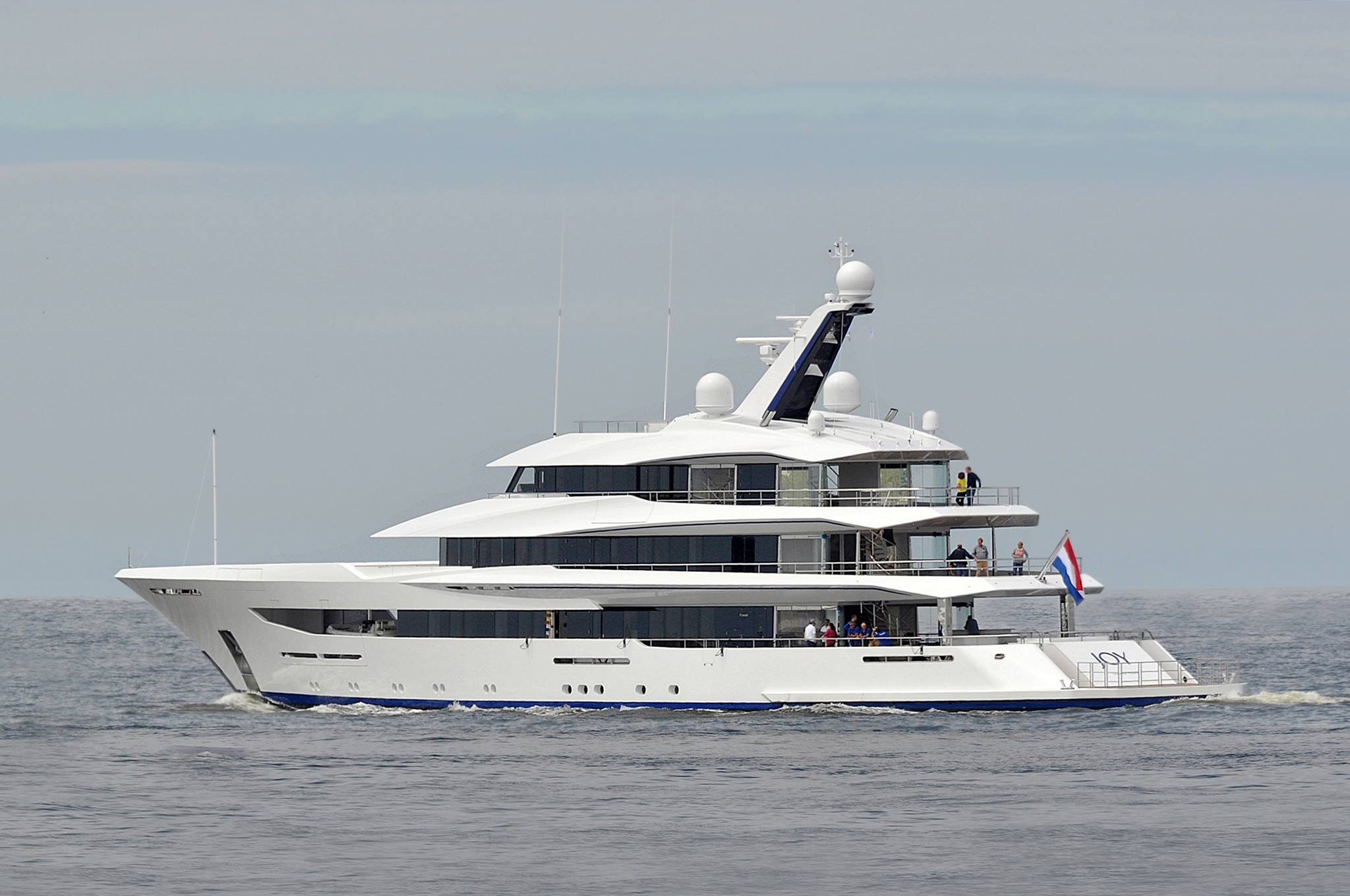 70m superyacht Joy spotted in IJmuiden, the Netherlands Yacht Harbour