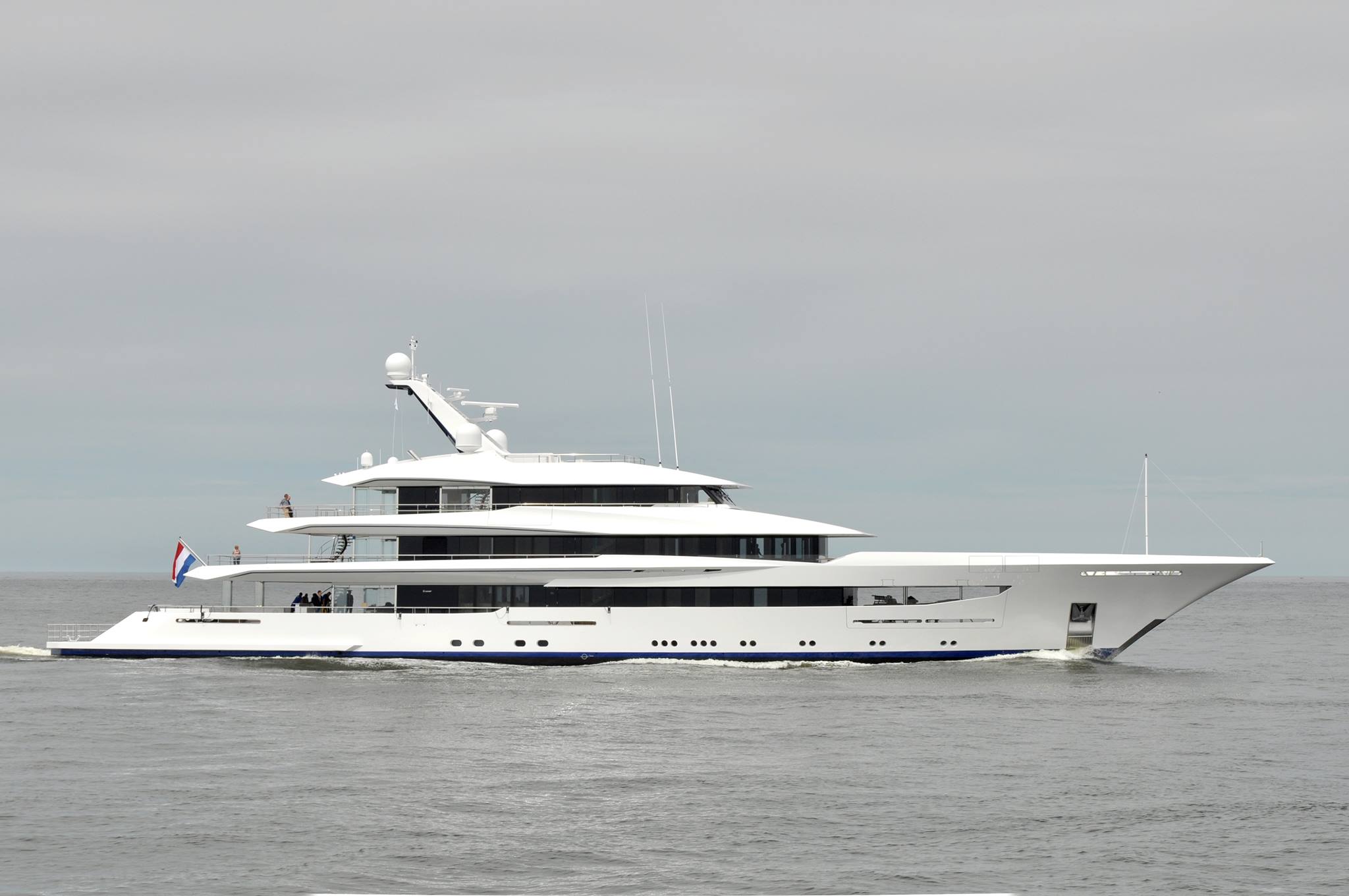 70m superyacht Joy spotted in IJmuiden, the Netherlands Yacht Harbour