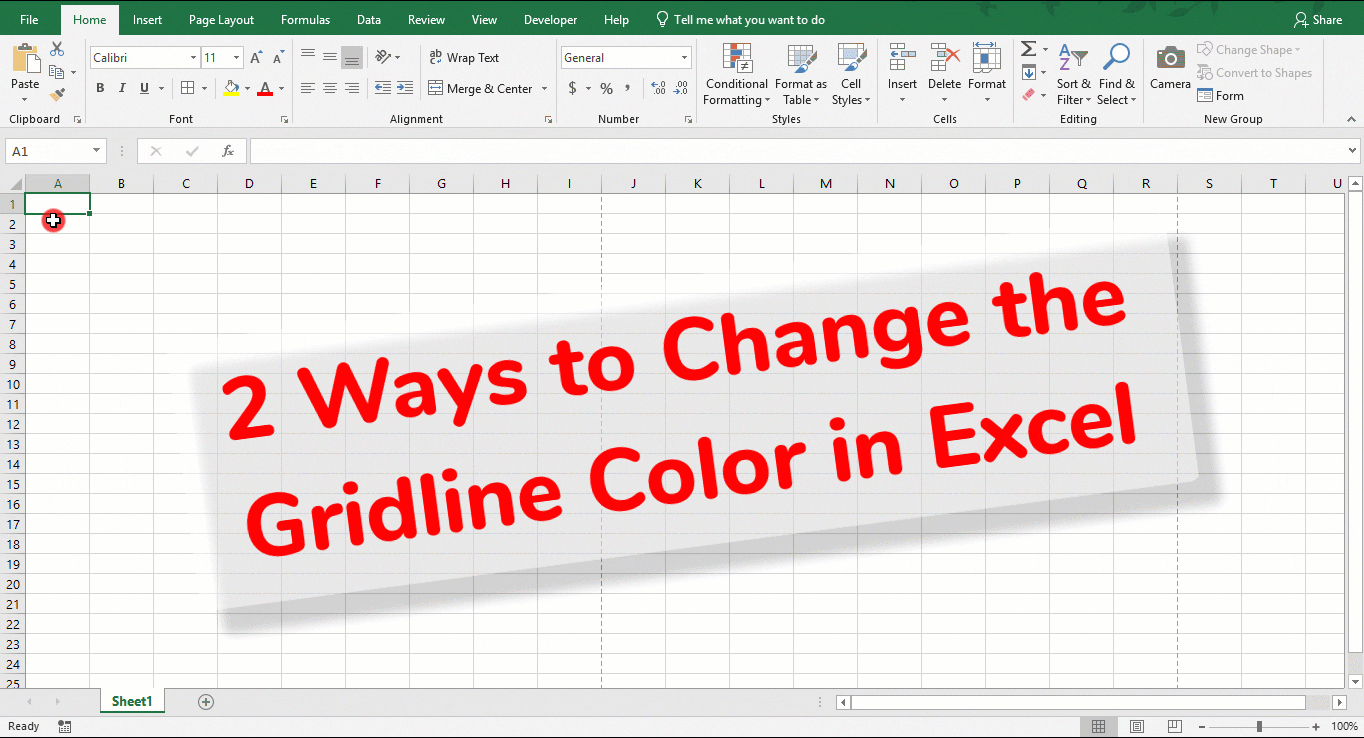 Change the Gridline Color in Excel Spreadsheets 2 Ways!