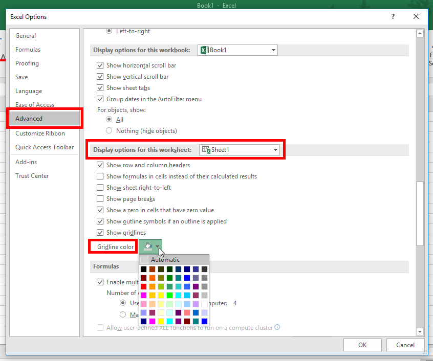 Change the Gridline Color in Excel Spreadsheets 2 Ways!