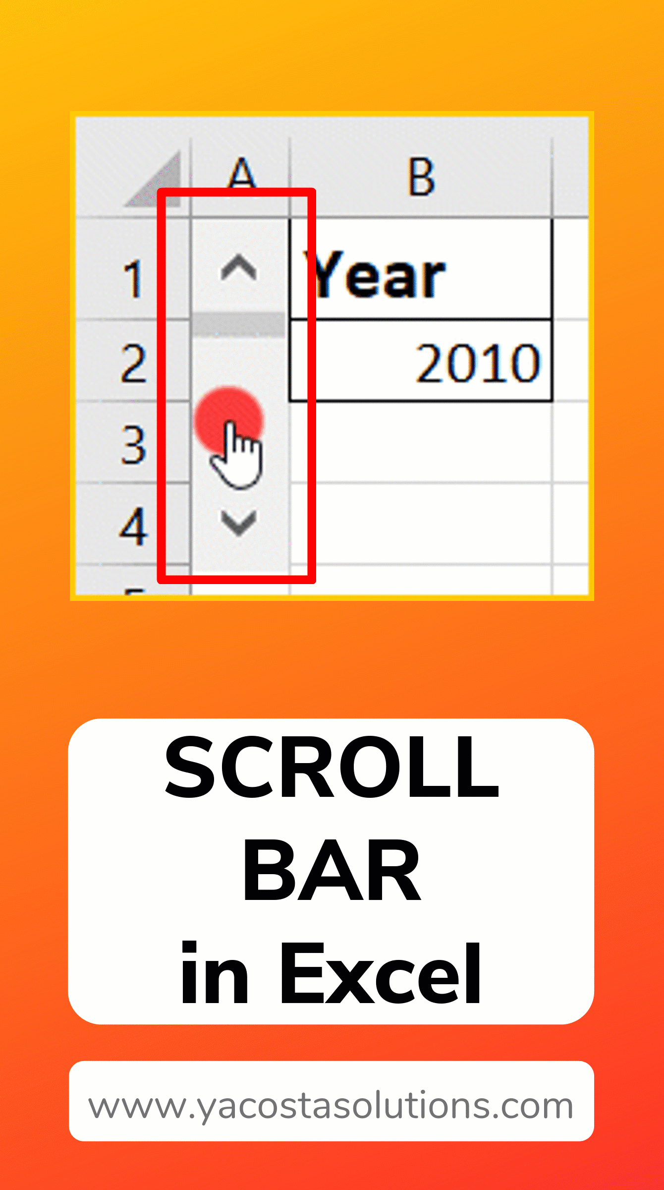 Add a Scroll Bar in Excel Y. Acosta Solutions Excel Tutorials + Tips
