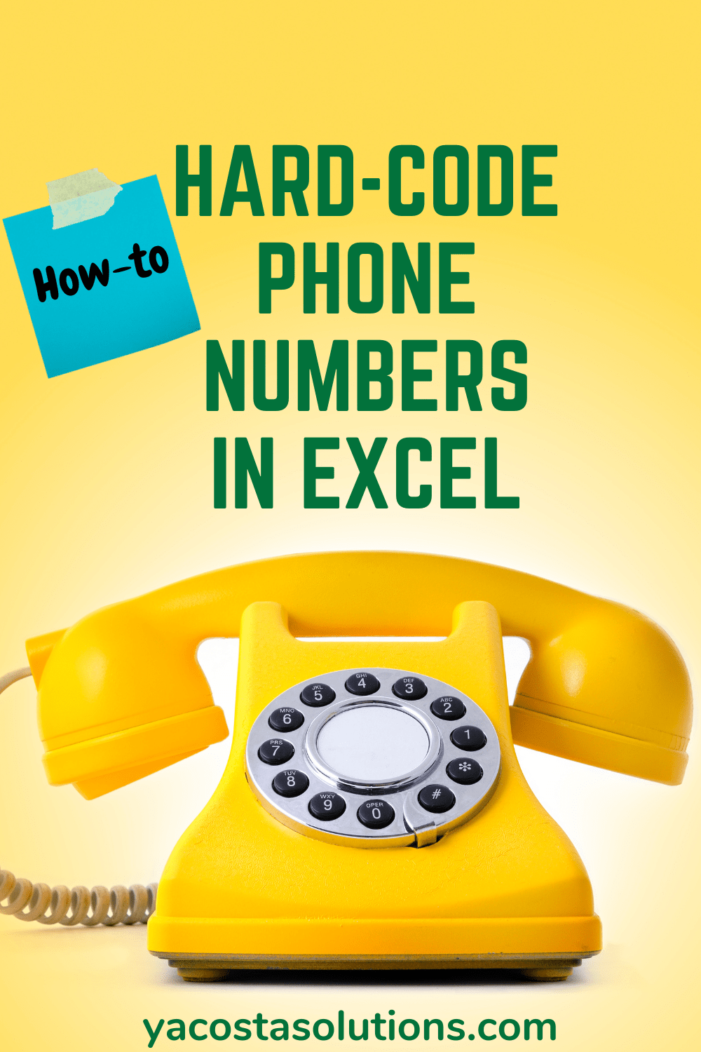 Can You Really HardCode Phone Numbers in Excel??? (with video tutorial)