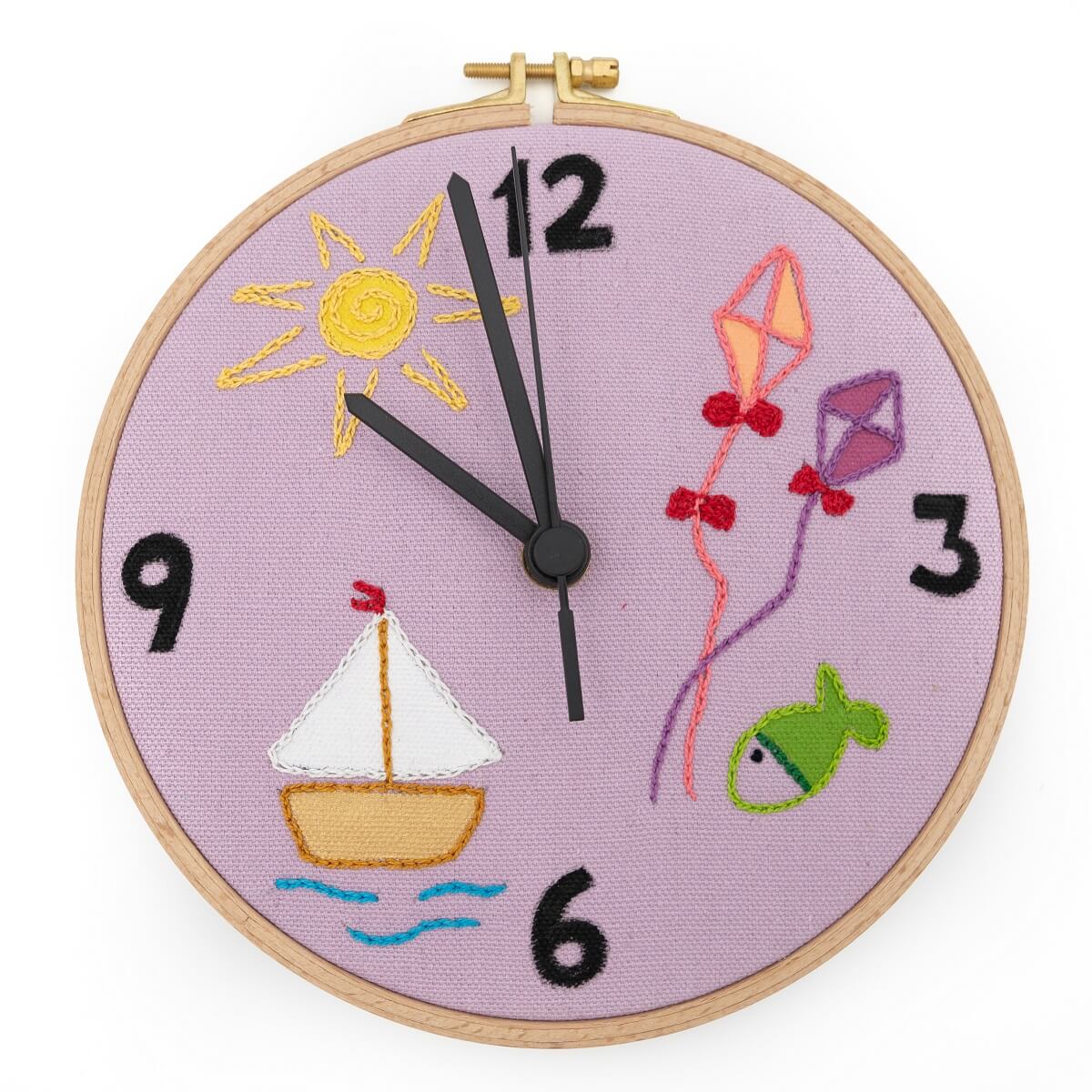 Small Embroidery Hoop Clock Yad LaKashish