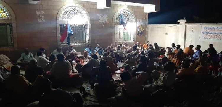 الجعدي يشارك في الأمسية التي أقامها انتقالي حوطة لحج تضامناً مع الضالع