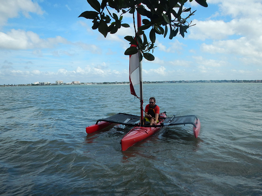 Kayak Sailing at St. Joseph’s Sound in Dunedin Jan. 3 Aquaholics