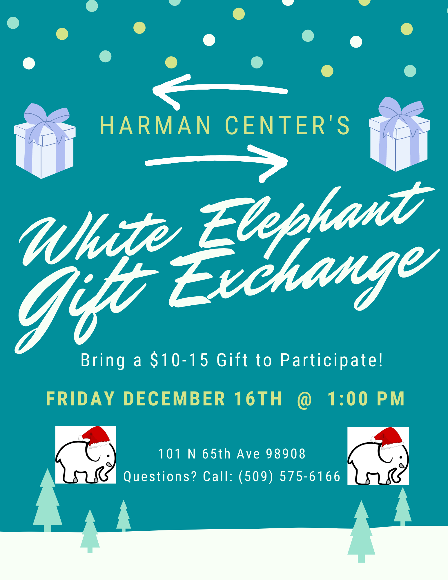 White Elephant Gift Exchange Yakima Parks and Recreation