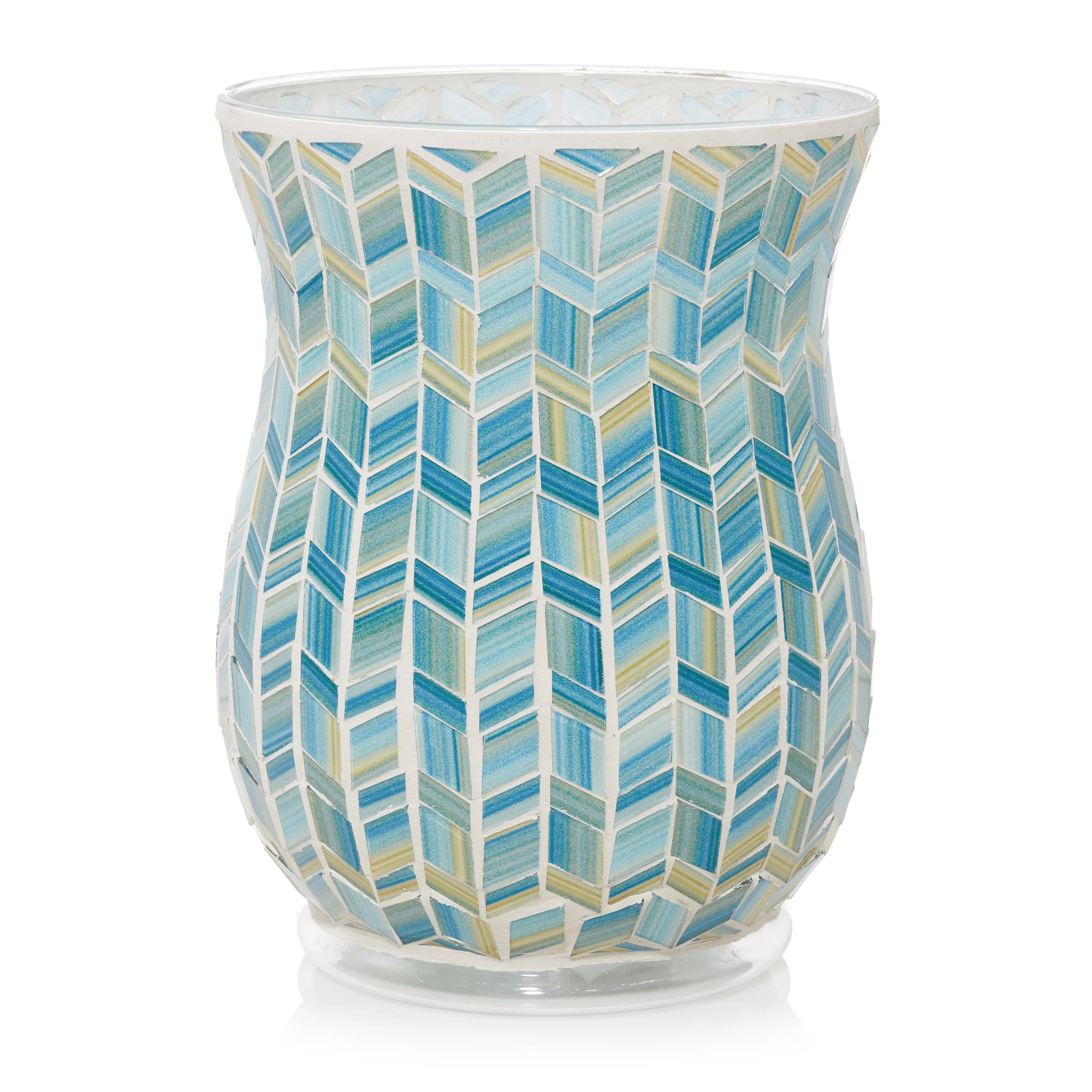Blue Mosaic Hurricane Jar Candle Holder Jar Candle Holders Yankee Candle