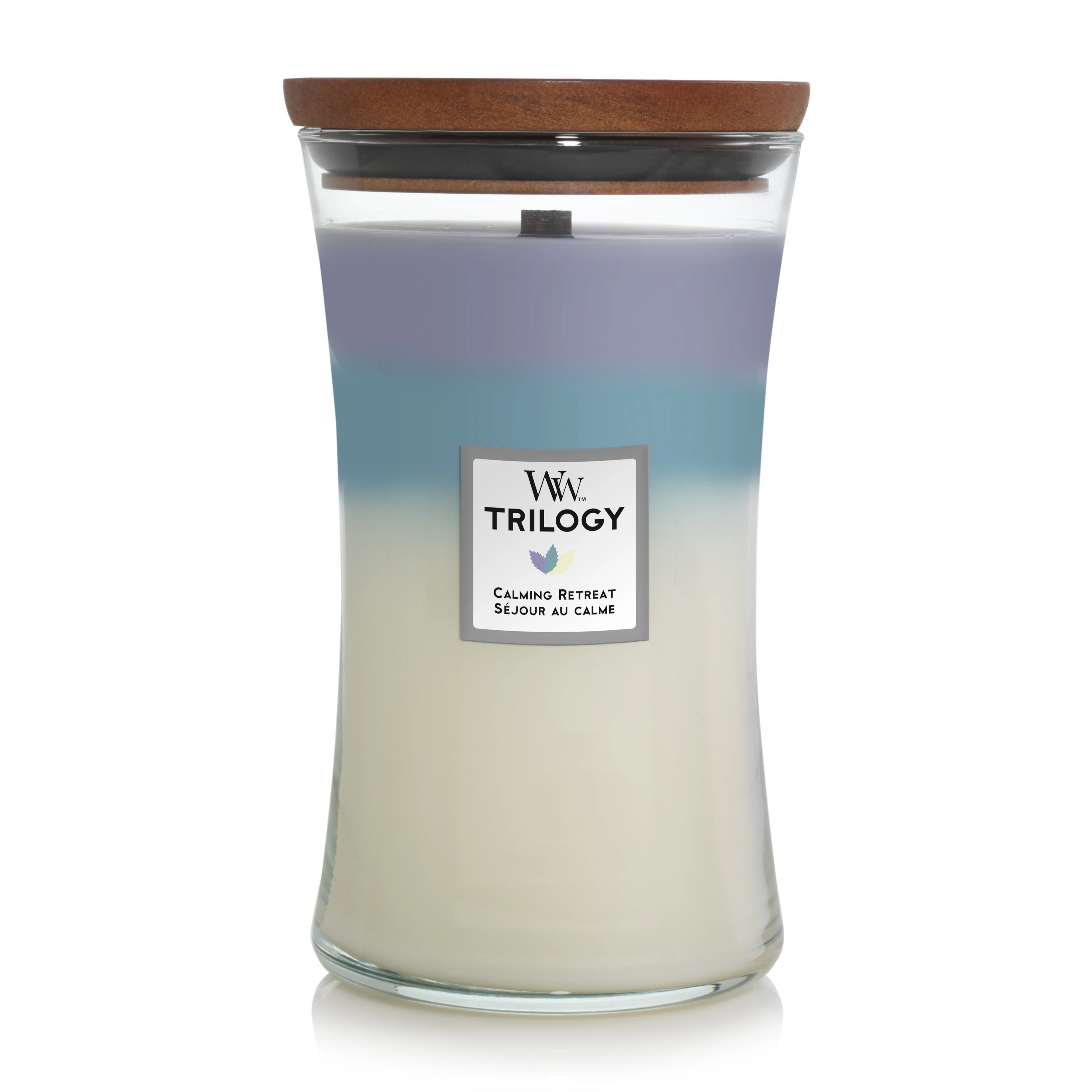 Calming Retreat Large Hourglass Trilogy Candle with Pluswick® Large