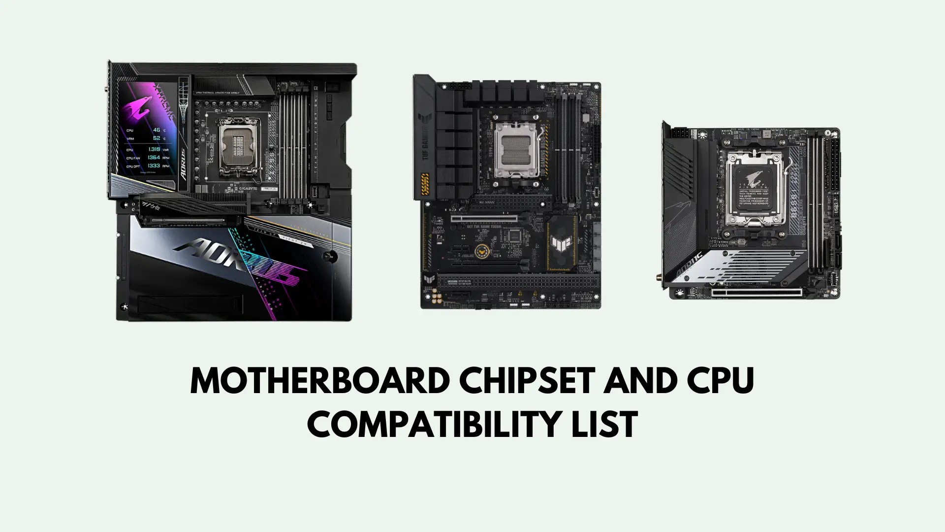 Motherboard Chipset Lists and CPU Compatibility Yantragyan