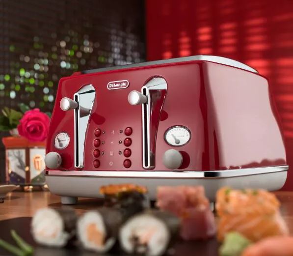 Icona Capitals 4 Slice Toaster Tokyo Red CTOC 4003.R