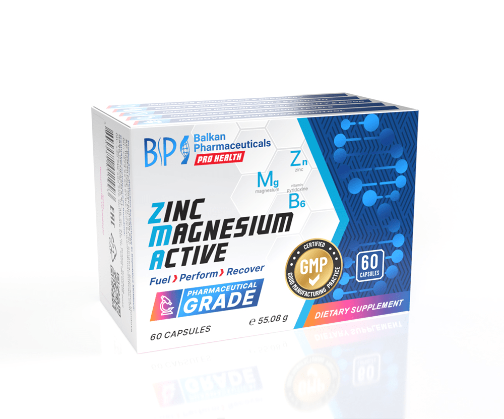 Zinc Magnesium ActiveBP, caps. N60, Balkan Pharm YARBA