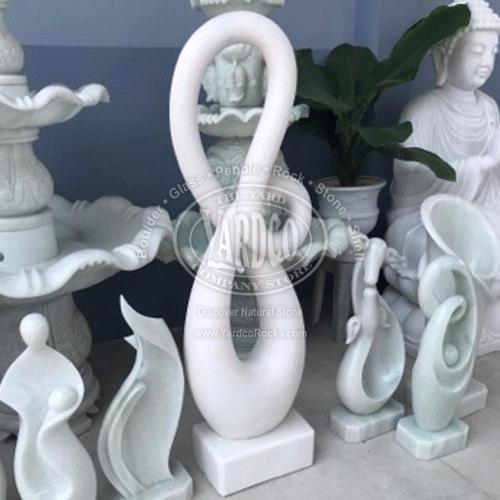 White Marble Sculpture Abstract • Imported