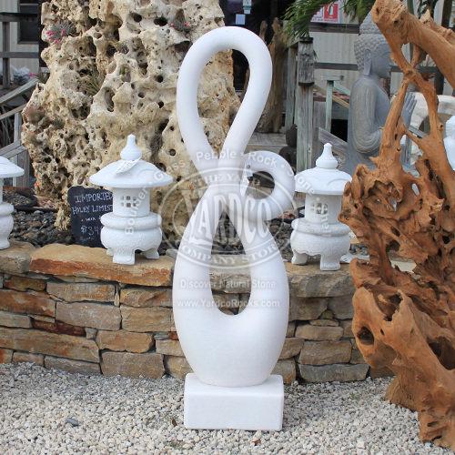 White Marble Sculpture Abstract • Imported