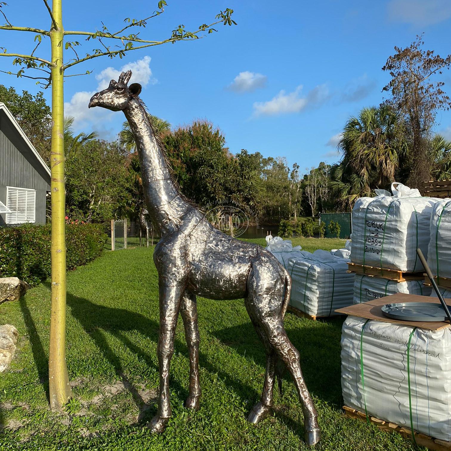 Steel Sculpture “Giraffe” • Imported