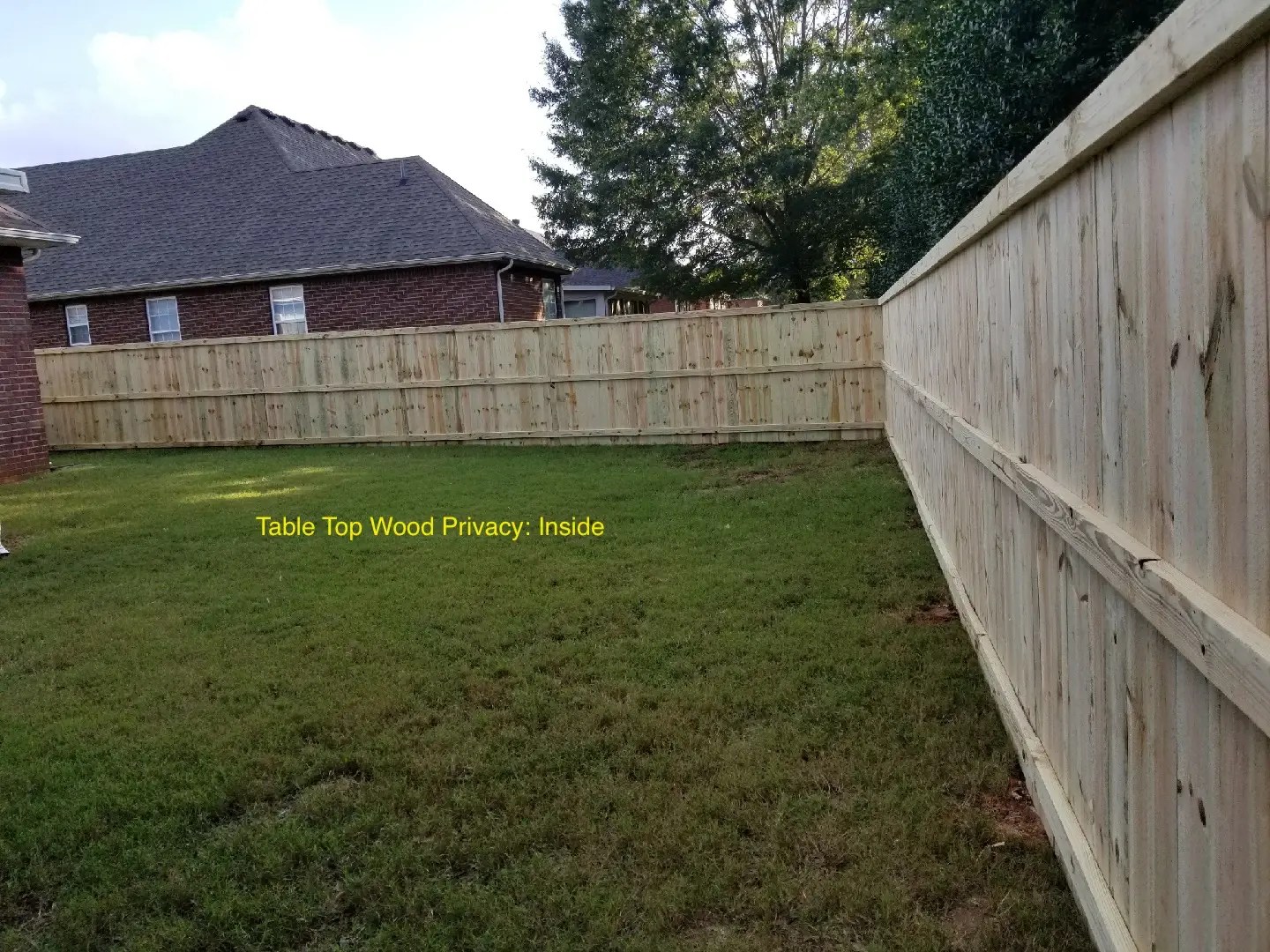Table Top Style Wood Fences Nashville TN Wooden Fencing Installation