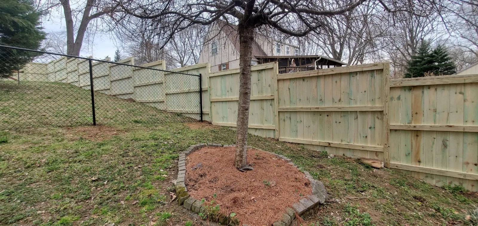 Table Top Style Wood Fences Nashville TN Wooden Fencing Installation