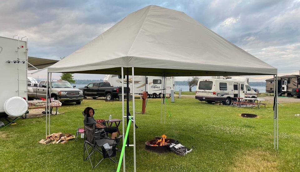 Can You Put a Canopy Over a Fire Pit?