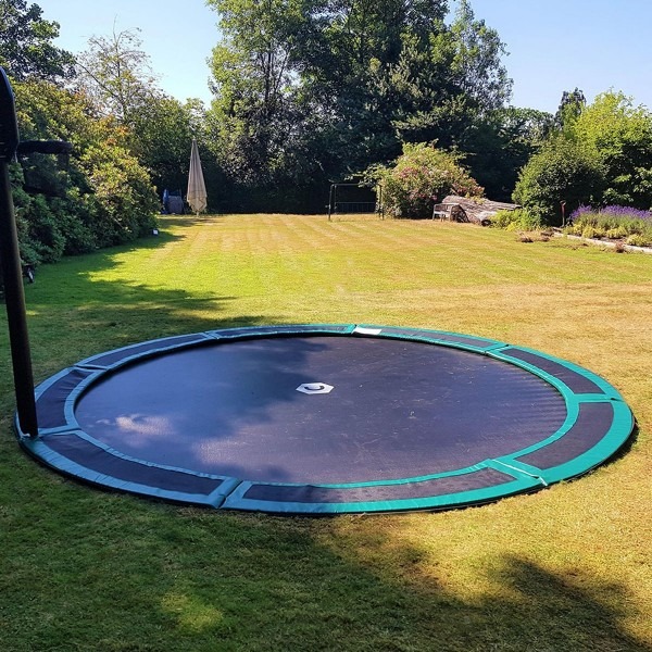 14ft Capital InGround Round Trampoline Kit Green ***FREE SHIPPING