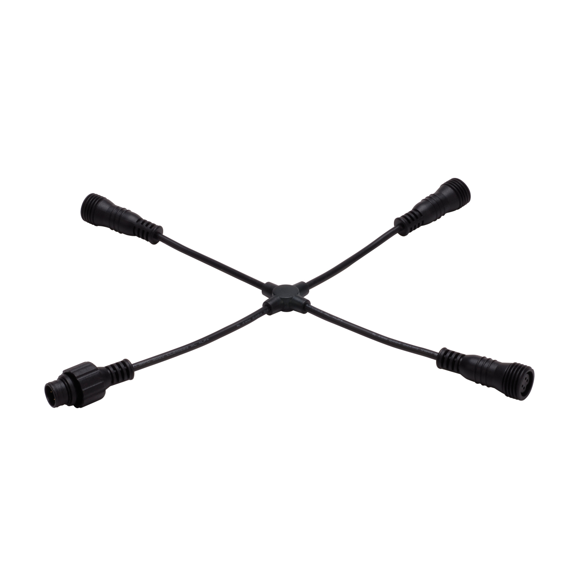 8003BK 12v Outdoor Landscape Tape Lighting 4 Way "X" Connector by Wac