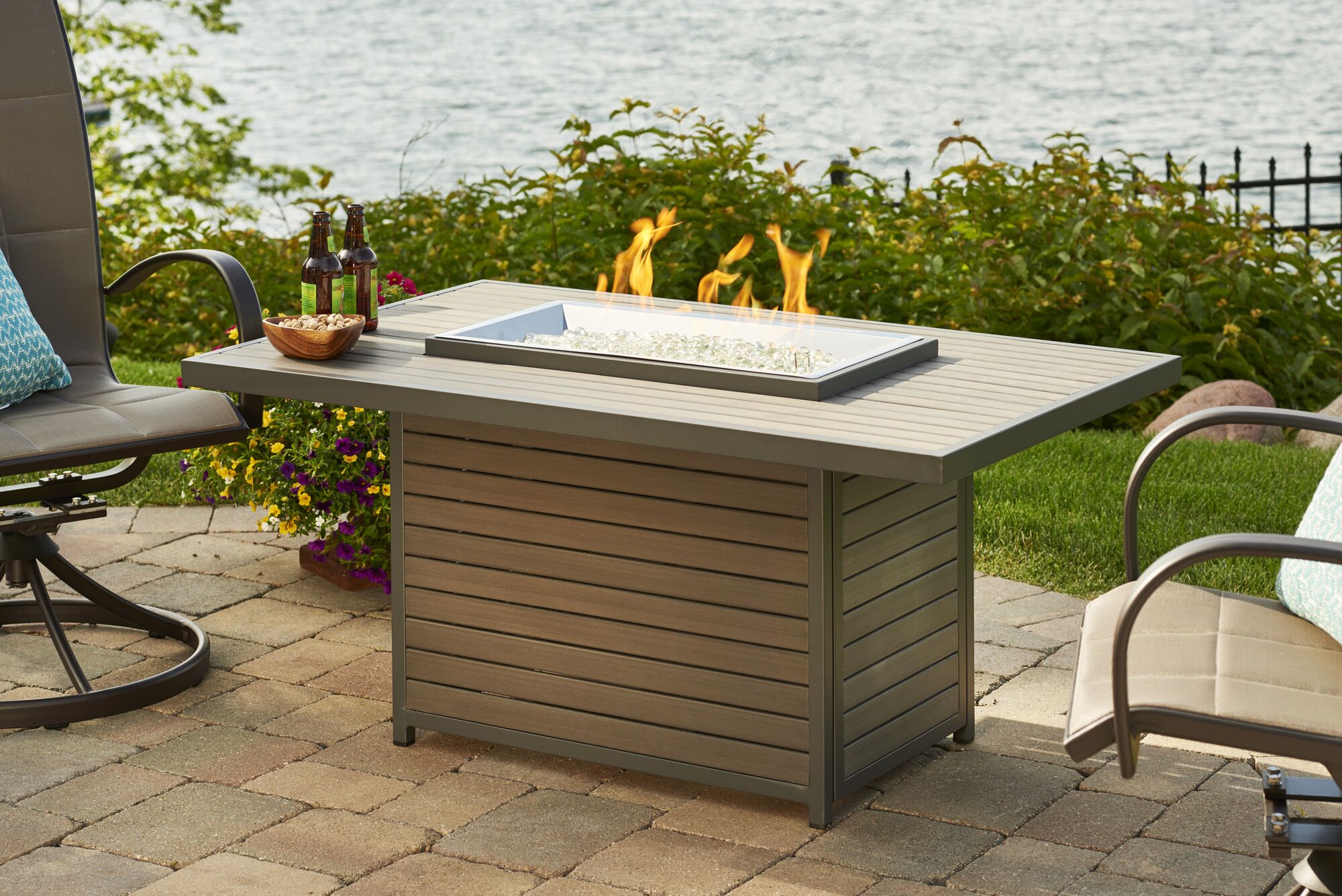 Brooks Rectangular Gas Fire Pit Table by Outdoor GreatRoom Company