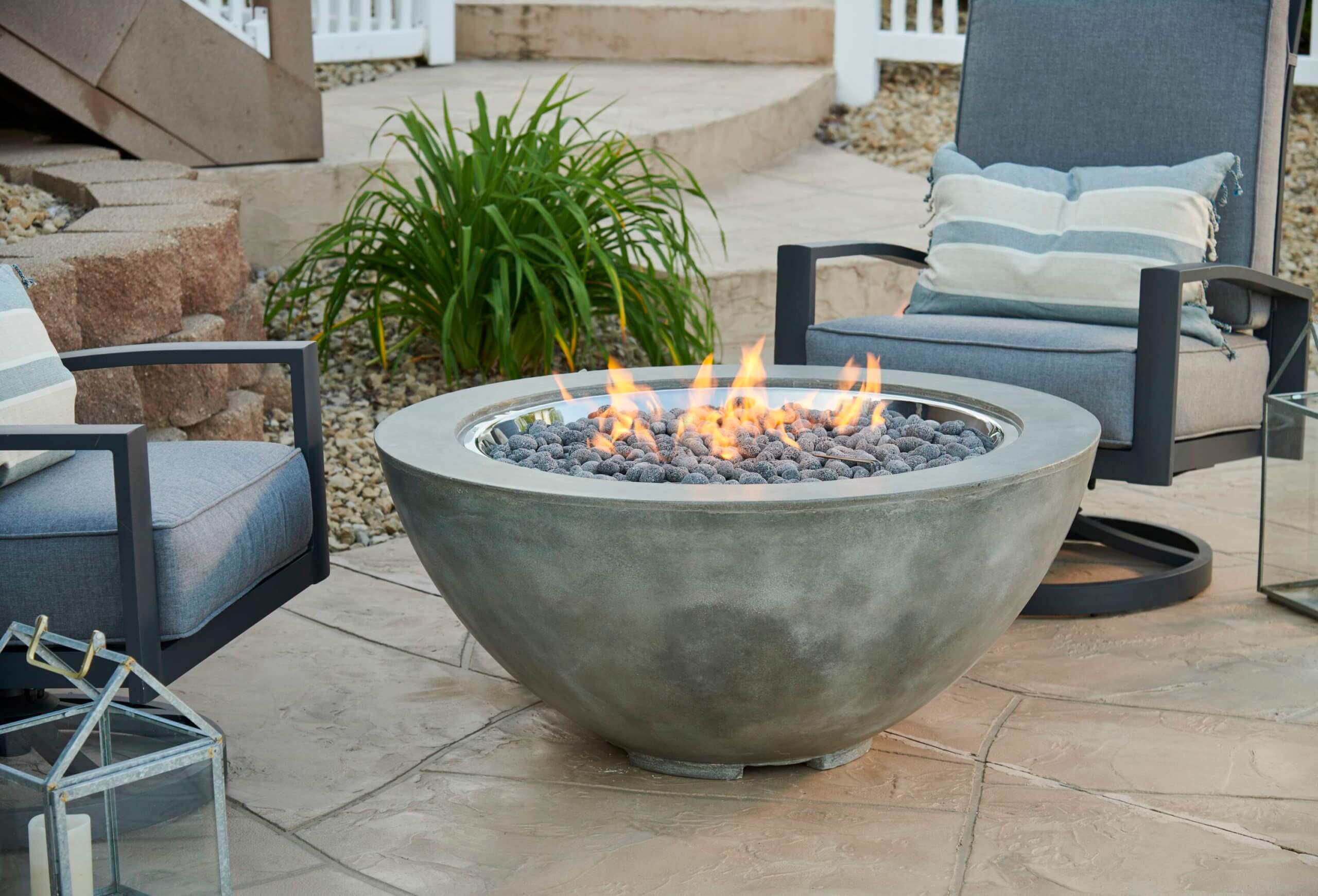 Cove 30" Natural Grey Gas Fire Pit Bowl by Outdoor GreatRoom Company