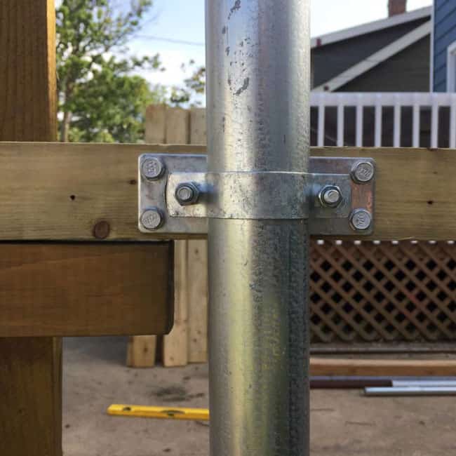 How To Attach Wood To Metal Pole