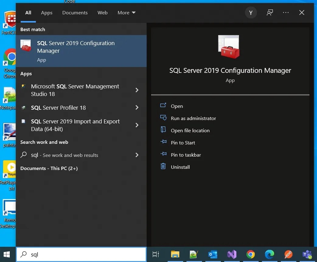 Connect SQL Management Studio with SQL Server Express