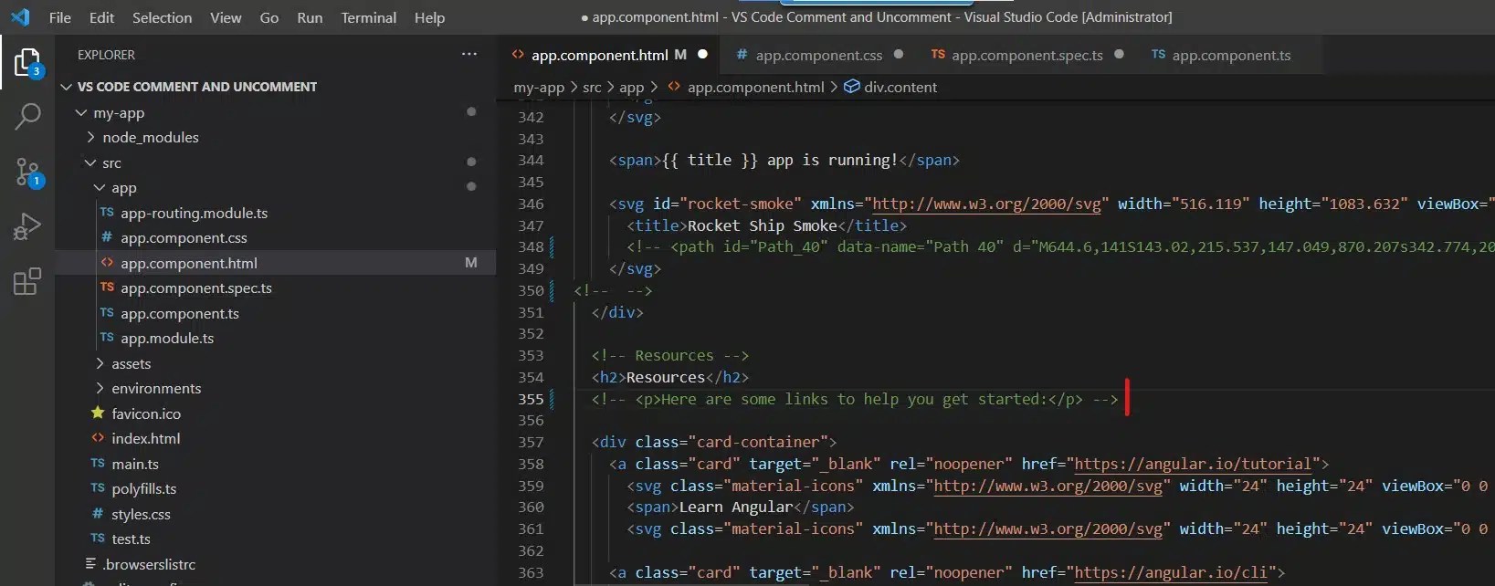 Visual Studio Code Comment and Code Shortcut or Hotkeys
