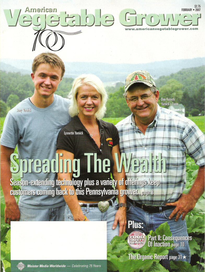 Yarnick's Farm American Vegetable Grower Article Cover