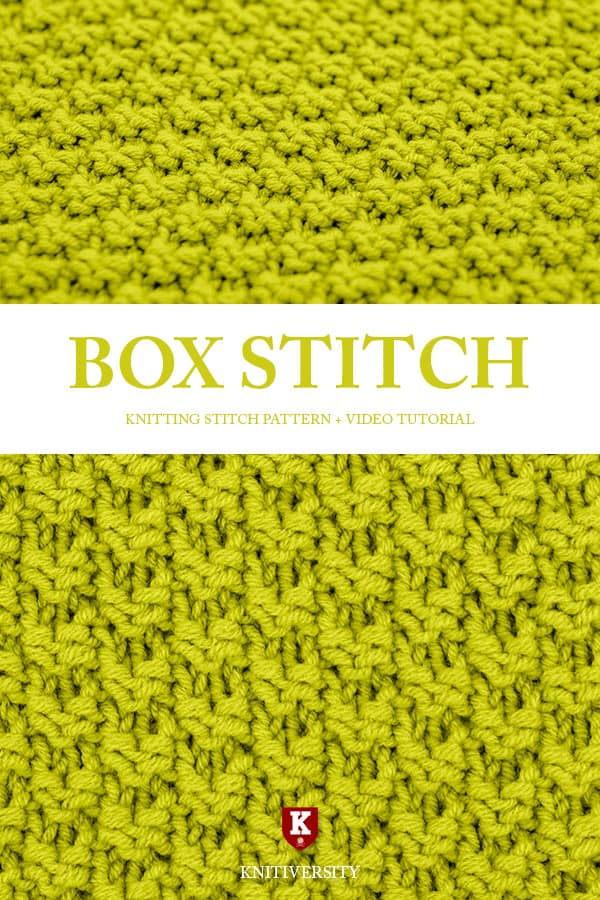 The Box Stitch Knitting Stitch Pattern Dictionary New Stitch A Day