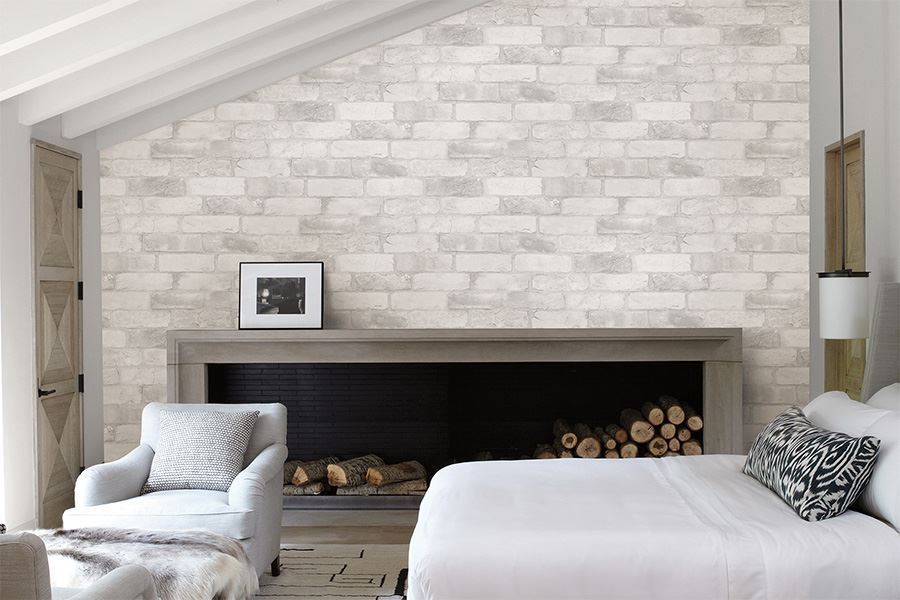 White Wall Wallpaper Yarn & Vinyl Pte Ltd