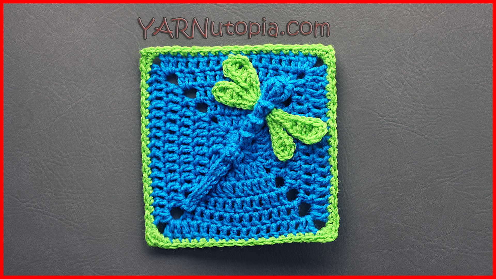 Crochet Tutorial Dazzling Dragonfly Granny Square YARNutopia & More
