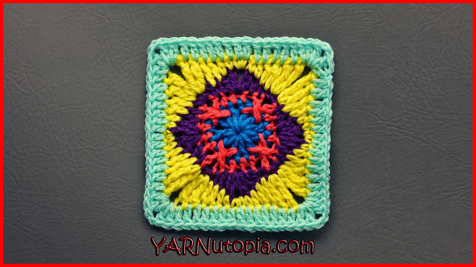 Crochet Tutorial Diamond Block Granny Square YARNutopia & More