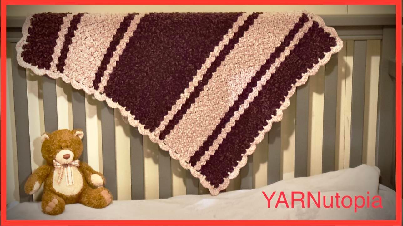 FREE Written Crochet Pattern Cuddle Up Baby Blanket YARNutopia