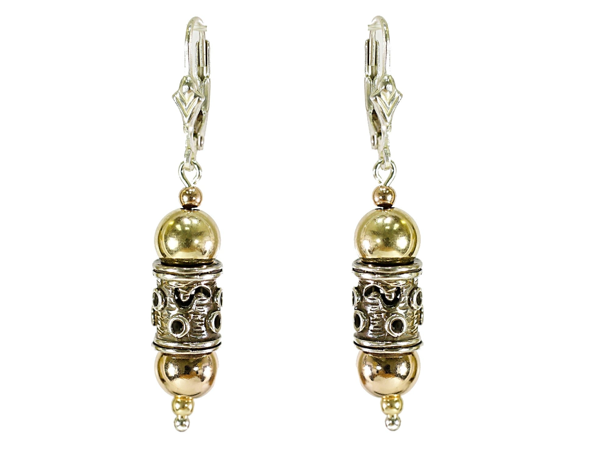 mixed silver and gold earrings Yaron Morhaim
