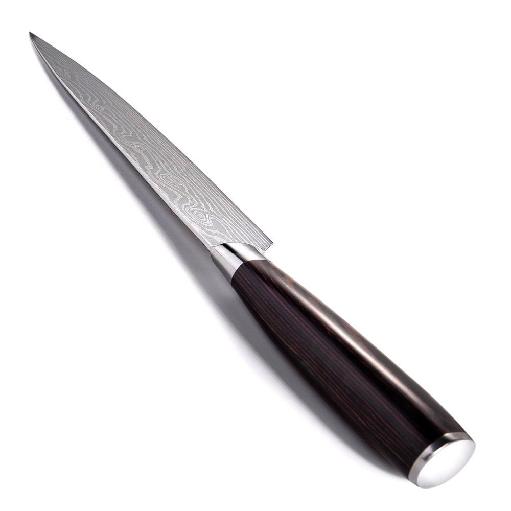 Chef Knife 8" Stainless Steel Laser Pattern Home Tools Kitchen Knives