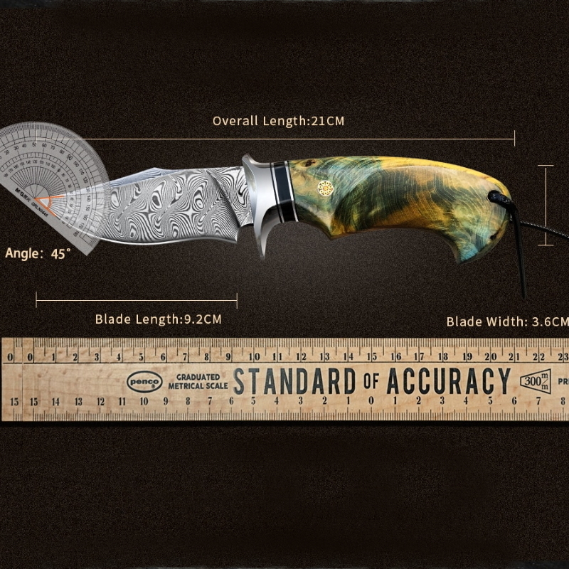 Galaxy Blade Damascus Steel Outdoor Knife Yashka Designs