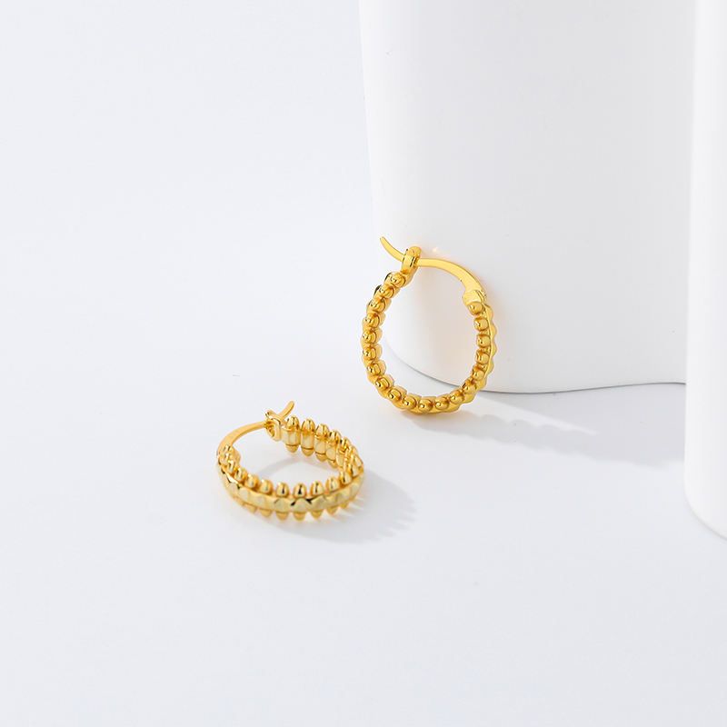 עגילי חישוק Silvia - Yasmina Jewelry - יסמינה תכשיטים
