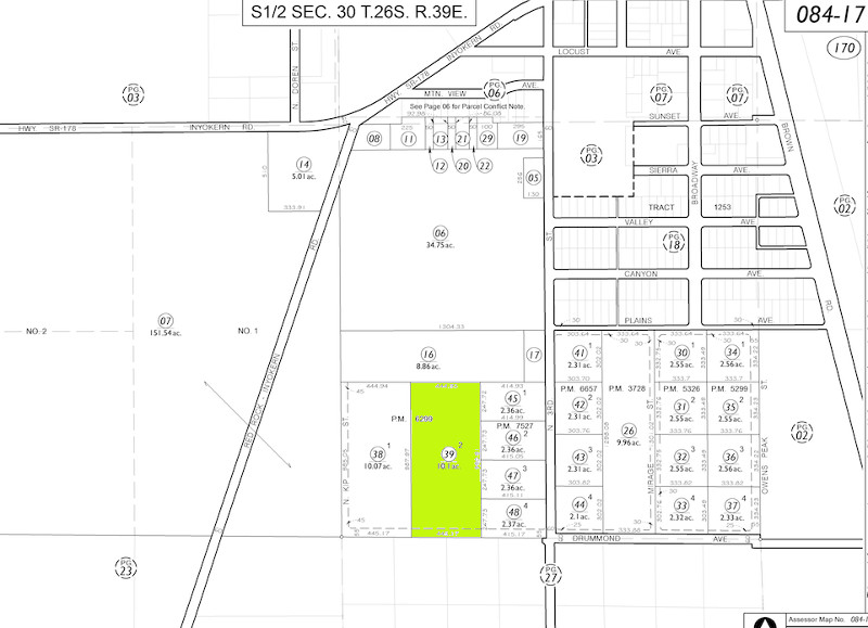 10.1 AC Lot Inyokern CA zoned MP H mobile home park for sale in