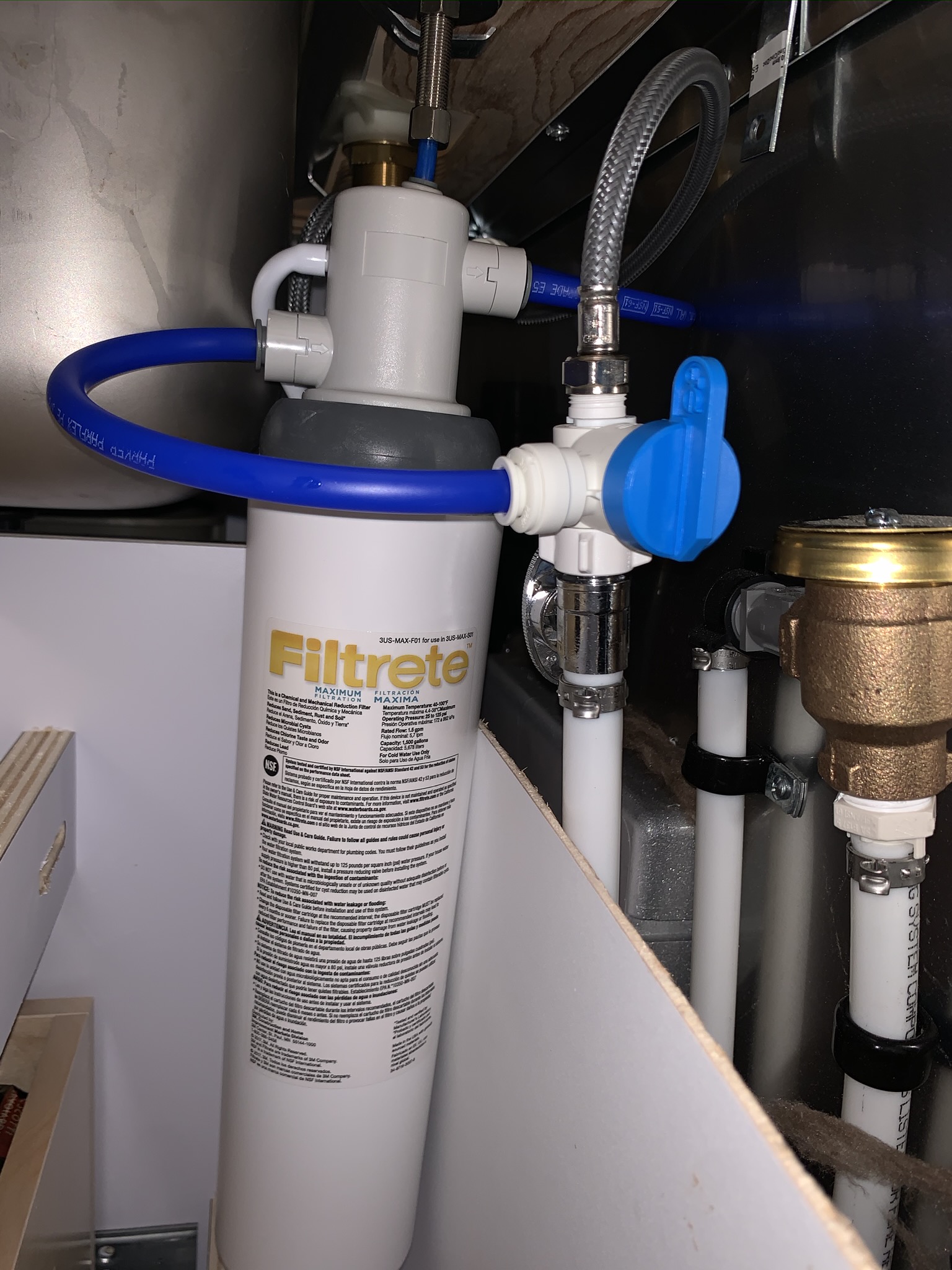 RV Under Sink Water Filter Install YAWESOME