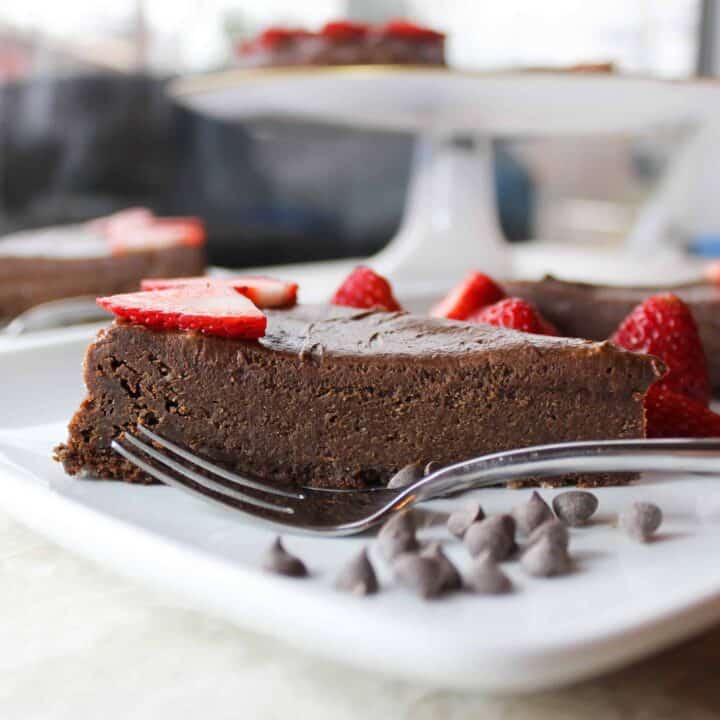Chocolate Mousse Cake With Strawberries (Kosher for Passover)