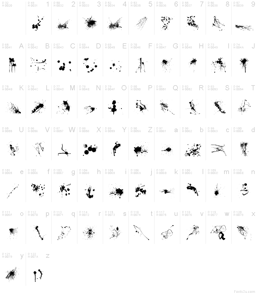 RFX Splatz font