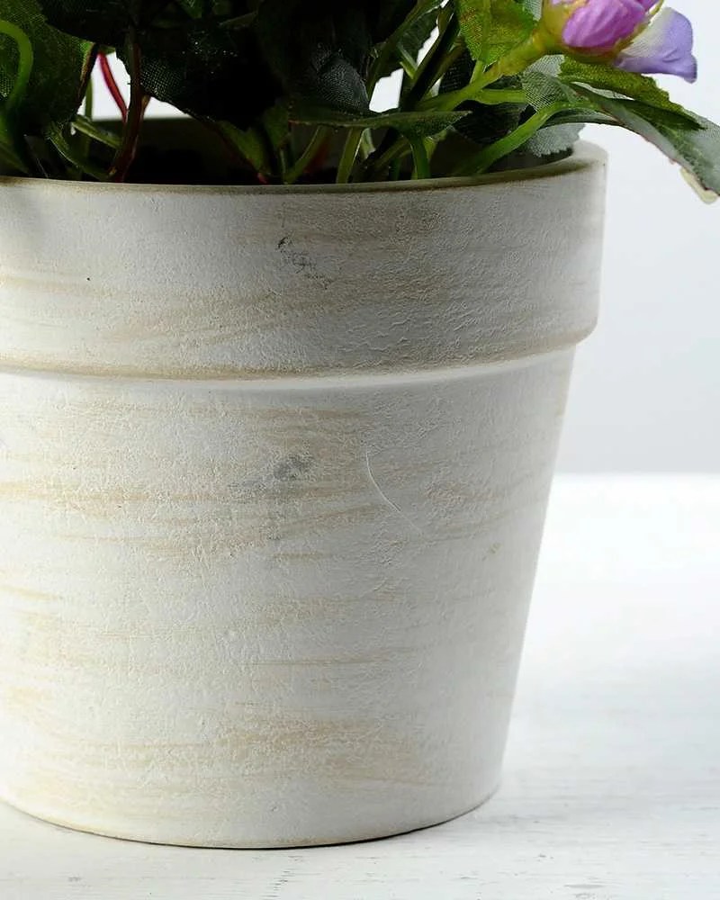 lerkrukor grå 20Cm Mini Rose Silk Flower In Paper Pulp Pot - Silk Flowers Oem Factory|Artificial Tree Manufacturer|Wholesaler|China