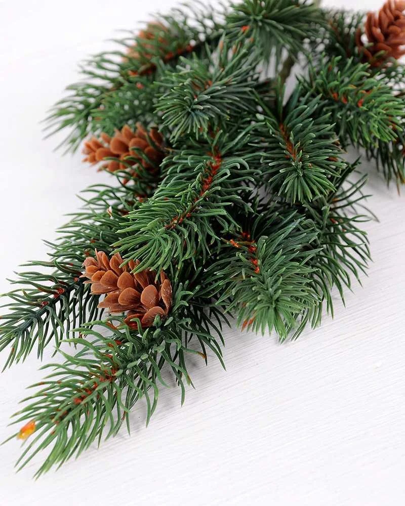 15*50CM Pine needle & plastic pine cone GS3270200 Silk Flowers