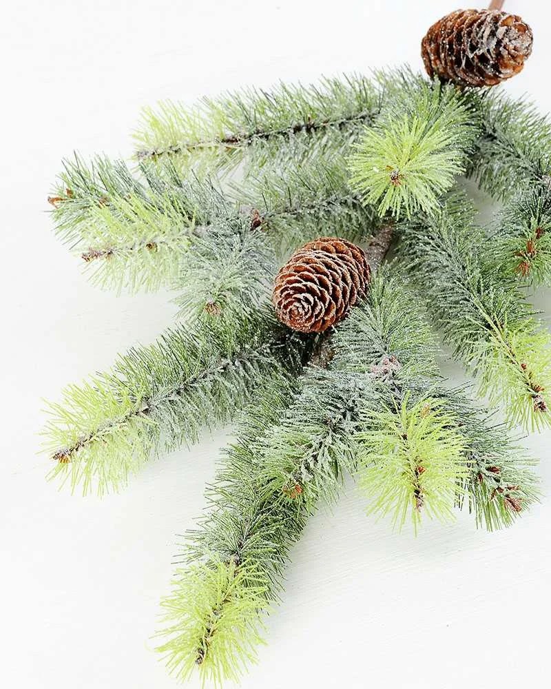 28" Pine needle & plastic pine cone GS3480097D Silk Flowers Factory