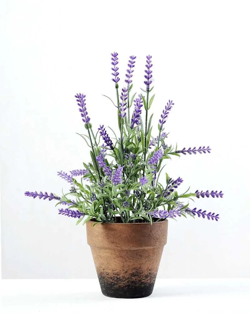 POTTED LAVENDER GS0338808 Silk Flowers FactoryArtificial outdoors