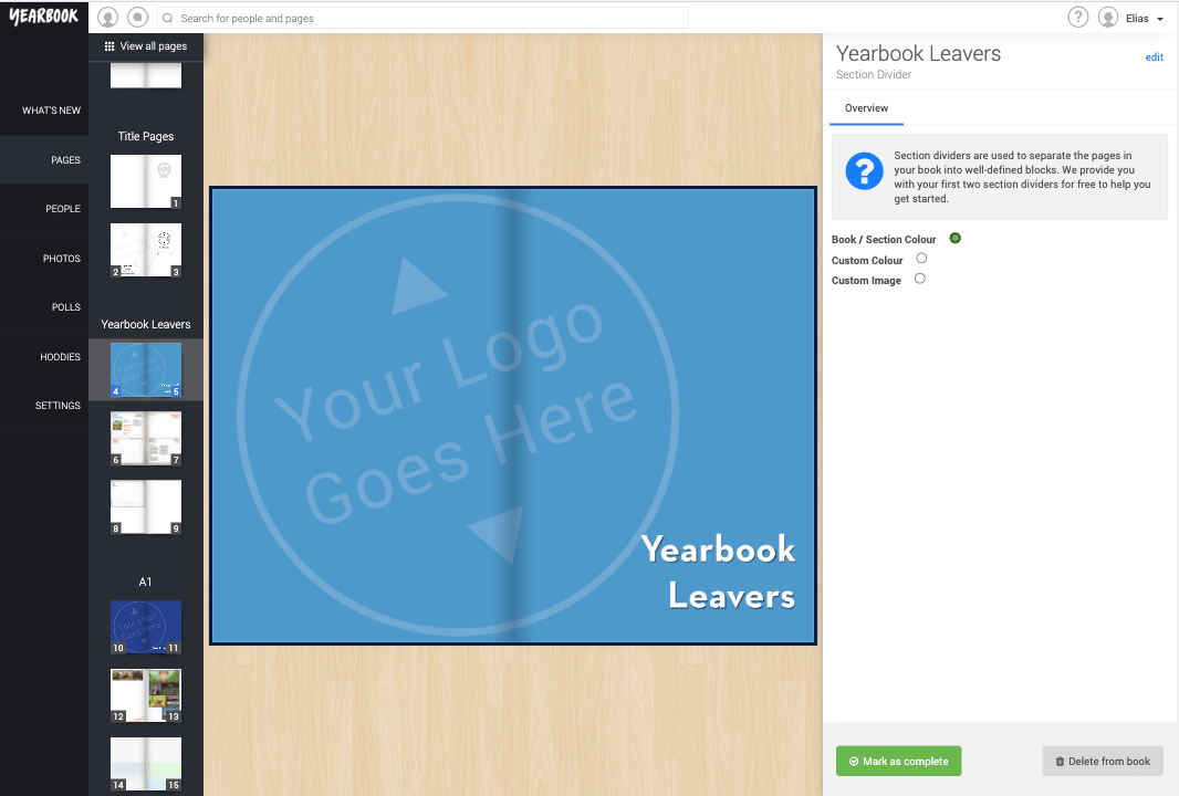Section Dividers « Support Yearbook Machine
