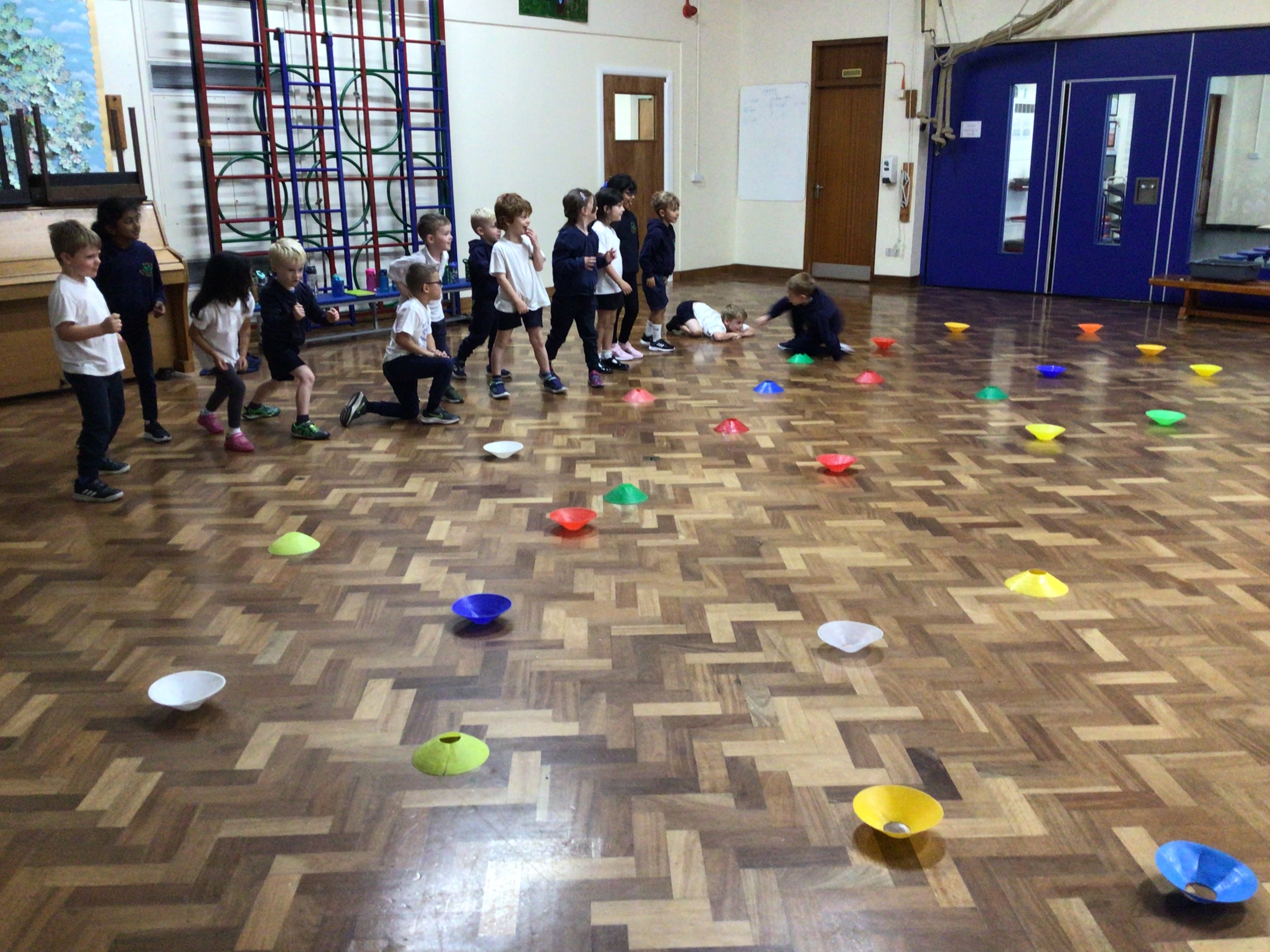 Parachute and PE games in the hall year one 2022